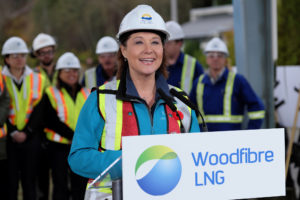Christy Clark, B.C. Premier, at Woodfibre LNG facility (November 4, 2016)