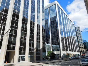 street view of sun life financial centre building, location of office of parliamentary budget officer in downtown Ottawa